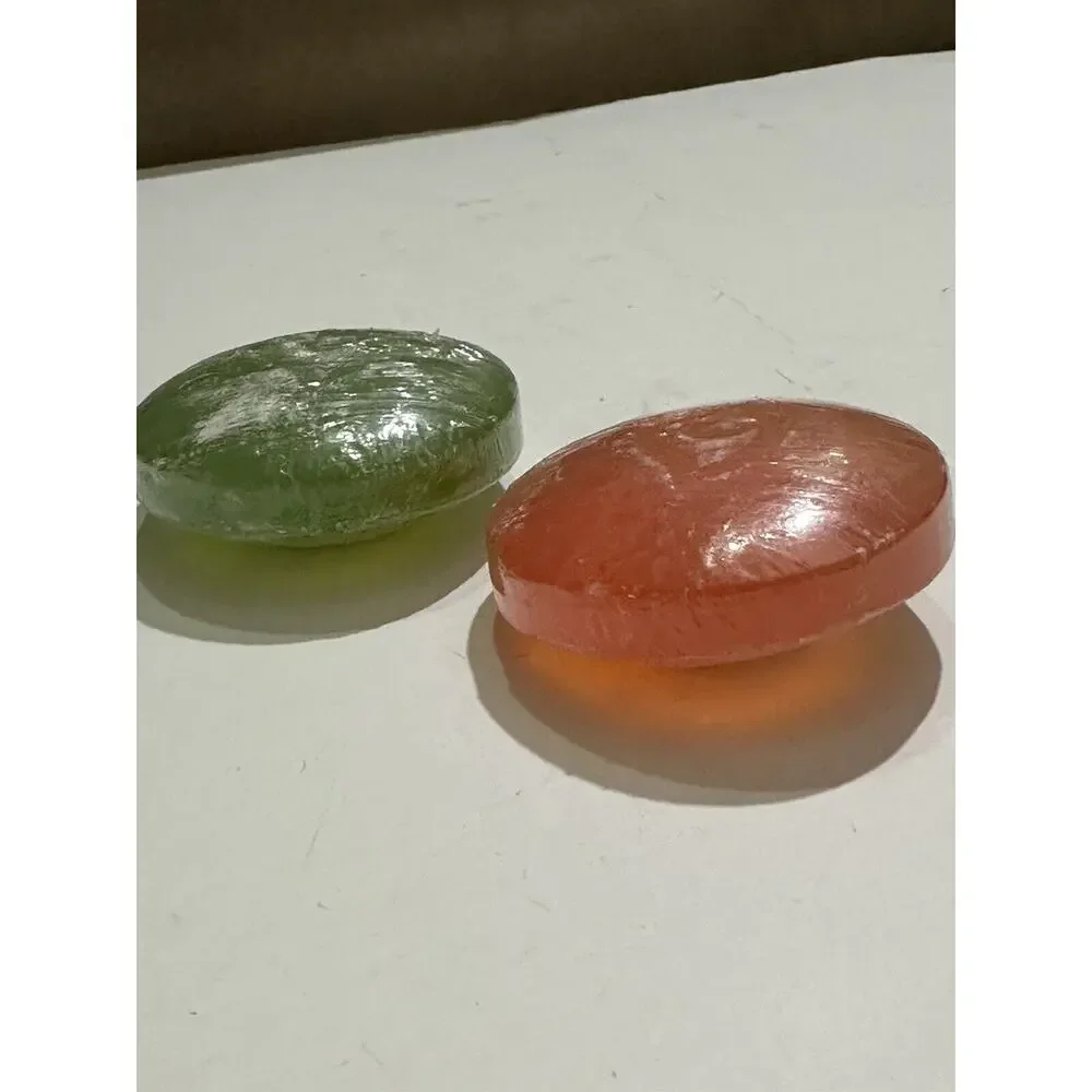 2 Victoria’s Secret Soap Bar pear Glacé Translucent & Peach Hyacinth Crystalline